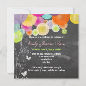 PixDezines Chalkboard, Fiesta für Party im Freien Einladung (Rückseite)