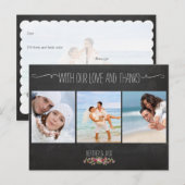 PixDezines chalkboard/Hochzeitsfeier Foto vielen D Postkarte (Vorne/Hinten)