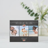 PixDezines chalkboard/Hochzeitsfeier Foto vielen D Postkarte (Stehend Vorderseite)