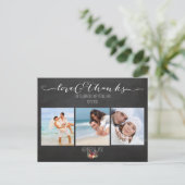 PixDezines chalkboard/Hochzeitsfeier Foto vielen D Postkarte (Stehend Vorderseite)