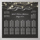 PixDezines Chalkboard/Lichter Saiten/Sitzdiagramm Poster (Vorne)