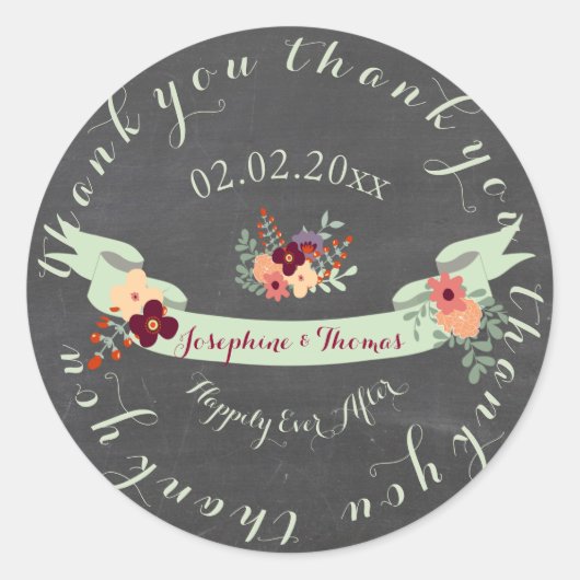 PixDezines chalkboard petite fleurs/DIY text Runder Aufkleber (Vorderseite)