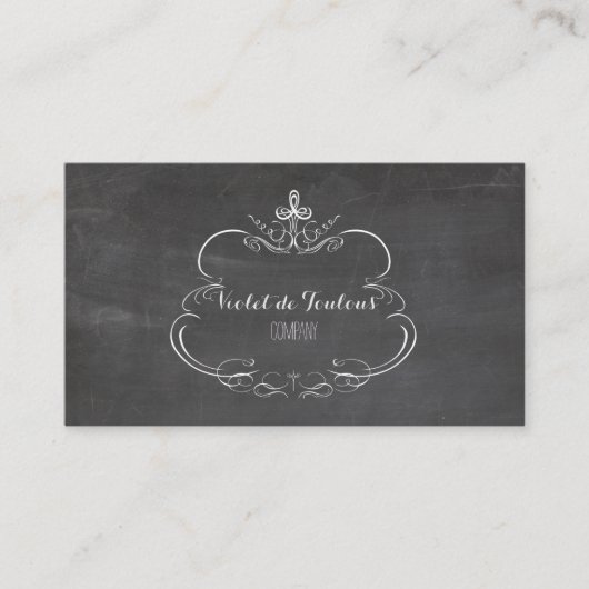 PixDezines chalkboard+petite Flöhe Visitenkarte (Vorderseite)