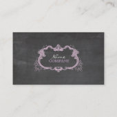 PixDezines chalkboard+Rokoko-Rahmen Visitenkarte (Rückseite)