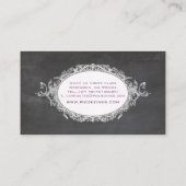 PixDezines chalkboard+Rokoko-Rahmen Visitenkarte (Rückseite)