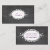 PixDezines chalkboard+Rokoko-Rahmen Visitenkarte (Vorne/Hinten)