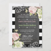 PixDezines chalkboard/Rokoko/Vintage Rose Einladung (Rückseite)