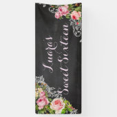 PixDezines Chalkboard Vintage Rose/Redoute Banner (Vertikal)