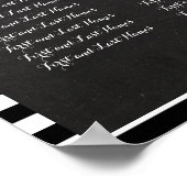 PixDezines chalkboard+Vintage Rose/Sitzplakette Poster (Ecke)