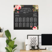 PixDezines chalkboard+Vintage Rose/Sitzplakette Poster (Heimbüro)