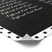 PixDezines chalkboard+Vintage Rose/Sitzplakette Poster (Ecke)