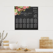 PixDezines chalkboard+Vintage Rose/Sitzplakette Poster (Küche)