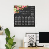 PixDezines chalkboard+Vintage Rose/Sitzplakette Poster (Heimbüro)