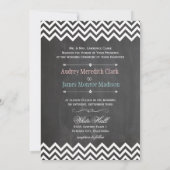 PixDezines Chalkboard/weiß Zickzack Einladung (Rückseite)