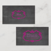 PixDezines Chalkboard+Whimsy-Rahmen Visitenkarte (Vorne/Hinten)