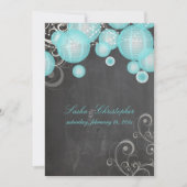 PixDezines chalkdboard+blaue Signalleuchten/ Einladung (Vorderseite)