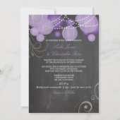 PixDezines chalkdboard+lila Signalleuchten/ Einladung (Rückseite)