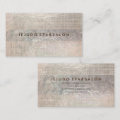 PixDezines-Champagner-Gitter/Imitat-Folie Visitenkarte (Vorne/Hinten)