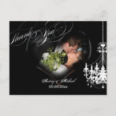 PixDezines Chandelier Herz Foto Frame/Vielen Dank Postkarte (Vorderseite)