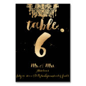 PixDezines Chandelier/Imitats Gold/Tabelle 6 Tischnummer (Rückseite)