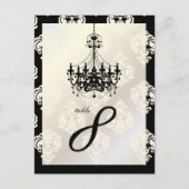 PixDezines Chandelier+Rossellini Damask Postkarte (Vorderseite)