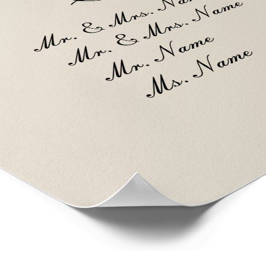 PixDezines Chandelier/Sitzplan/Alpha Poster (Ecke)