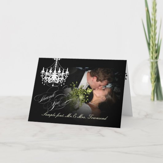 PixDezines Chandelier/Thank You/DIY text Dankeskarte (Vorderseite)