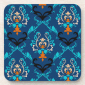 PixDezines Chantal Damask/DIY Hintergrundfarbe Untersetzer (Vorderseite)