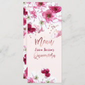 PixDezines Cherry Blossoms Quinceanera Menükarte (Vorne/Hinten)