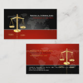 PixDezines CHIC ATTORNEYS/GRAPHITE+RED Visitenkarte (Vorne/Hinten)