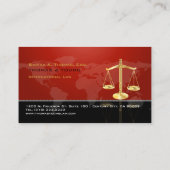 PixDezines CHIC ATTORNEYS/GRAPHITE+RED Visitenkarte (Rückseite)