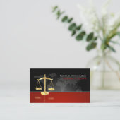 PixDezines CHIC ATTORNEYS/GRAPHITE+RED Visitenkarte (Stehend Vorderseite)