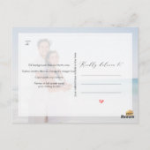 PixDezines Chic Elegante Kalligraphie Rettete unse Postkarte (Rückseite)