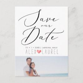 PixDezines Chic Elegante Kalligraphie Rettete unse Postkarte