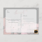 PixDezines/Chicago/Blush Pink Ankündigungspostkarte (Rückseite)