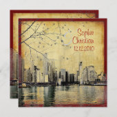 PixDezines Chicago Lakeshore Skyline/Einladungen Einladung (Vorne/Hinten)