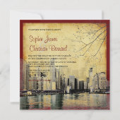 PixDezines Chicago Lakeshore Skyline/Einladungen Einladung (Rückseite)