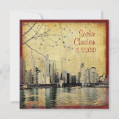 PixDezines Chicago Lakeshore Skyline/Einladungen Einladung (Vorderseite)