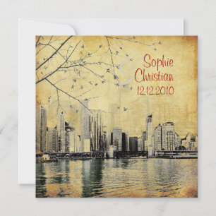 PixDezines Chicago Lakeshore Skyline/Einladungen Einladung