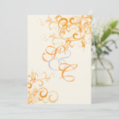 PixDezines Citrus Wirbel/Tageshintergrund Einladung (Stehend Vorderseite)