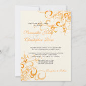 PixDezines Citrus Wirbel/Tageshintergrund Einladung (Rückseite)