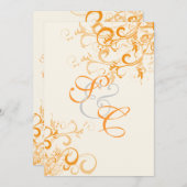 PixDezines Citrus Wirbel/Tageshintergrund Einladung (Vorne/Hinten)