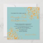 PixDezines Citrus Wirbel/Tageshintergrund Einladung (Rückseite)