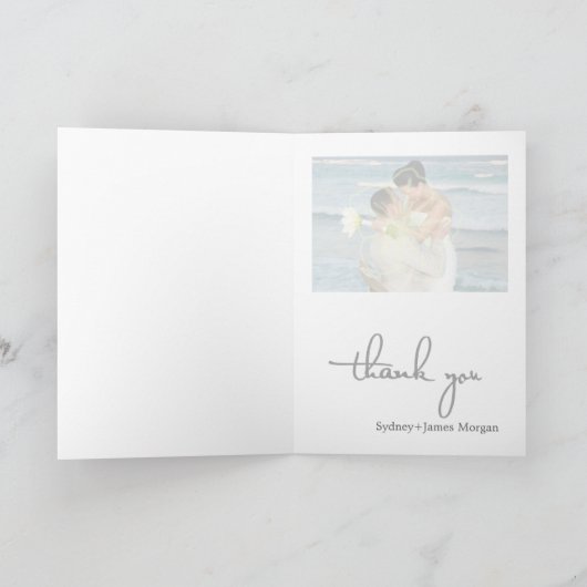 PixDezines Classic Foto Vielen Dank Dankeskarte (Innenseite)