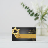PixDezines Classic Mitzvah Platzkarten/Schwarz+Gol Platzkarte (Stehend Vorderseite)