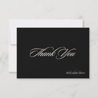 PixDezines Classic Monogramm Danke, Karten, Flat Dankeskarte