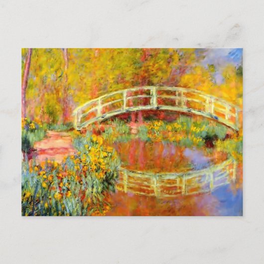 PixDezines Claude Monet Wasserlilie bei Giverny Postkarte (Vorderseite)
