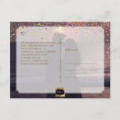 PixDezines Confetti+Imitats Gold Save the Date Ankündigungspostkarte (Rückseite)