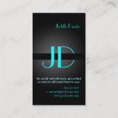 PixDezines COOL NEON LIGHTS MONOGRAM/DIY Visitenkarte (Rückseite)