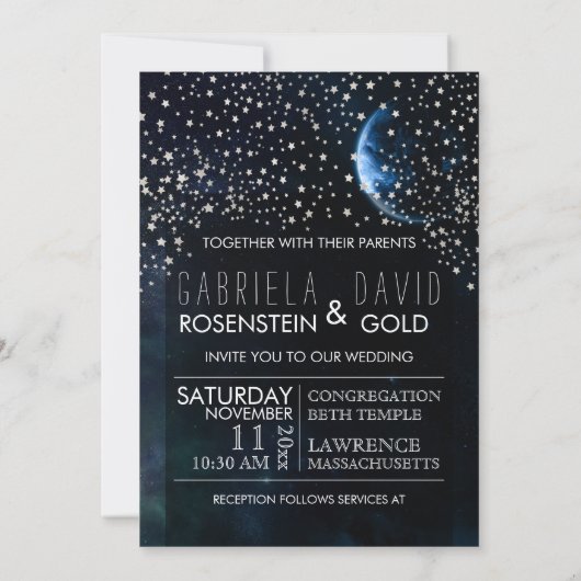 PixDezines Cosmic/NASA/Starry Night Einladung (Rückseite)